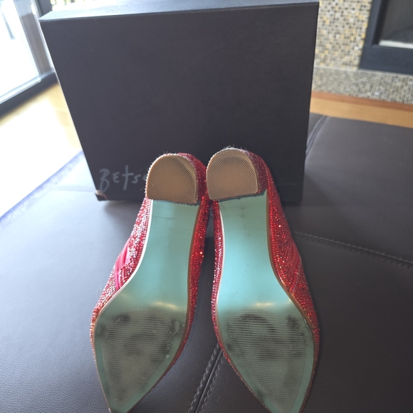 Betsey Johnson Cady Red Sequine Booties - Picture 9 of 11